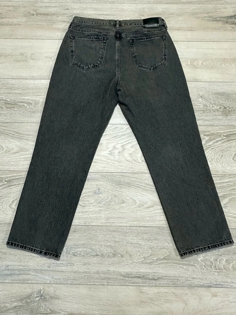 NWT Abercrombie & Fitch Loose Authentic Rigid Denim Washed Black Jeans 33x30